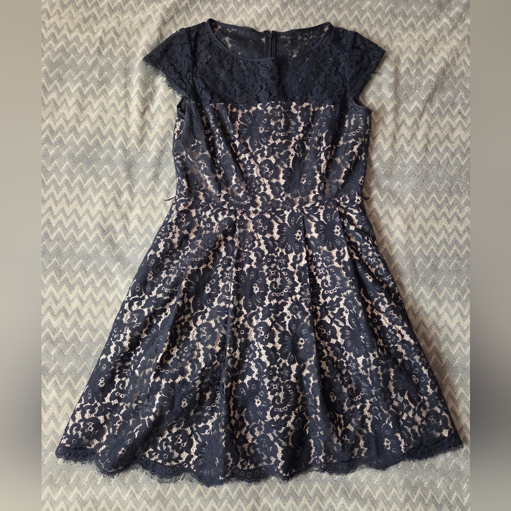 Eliza J Lace Overlay Dress